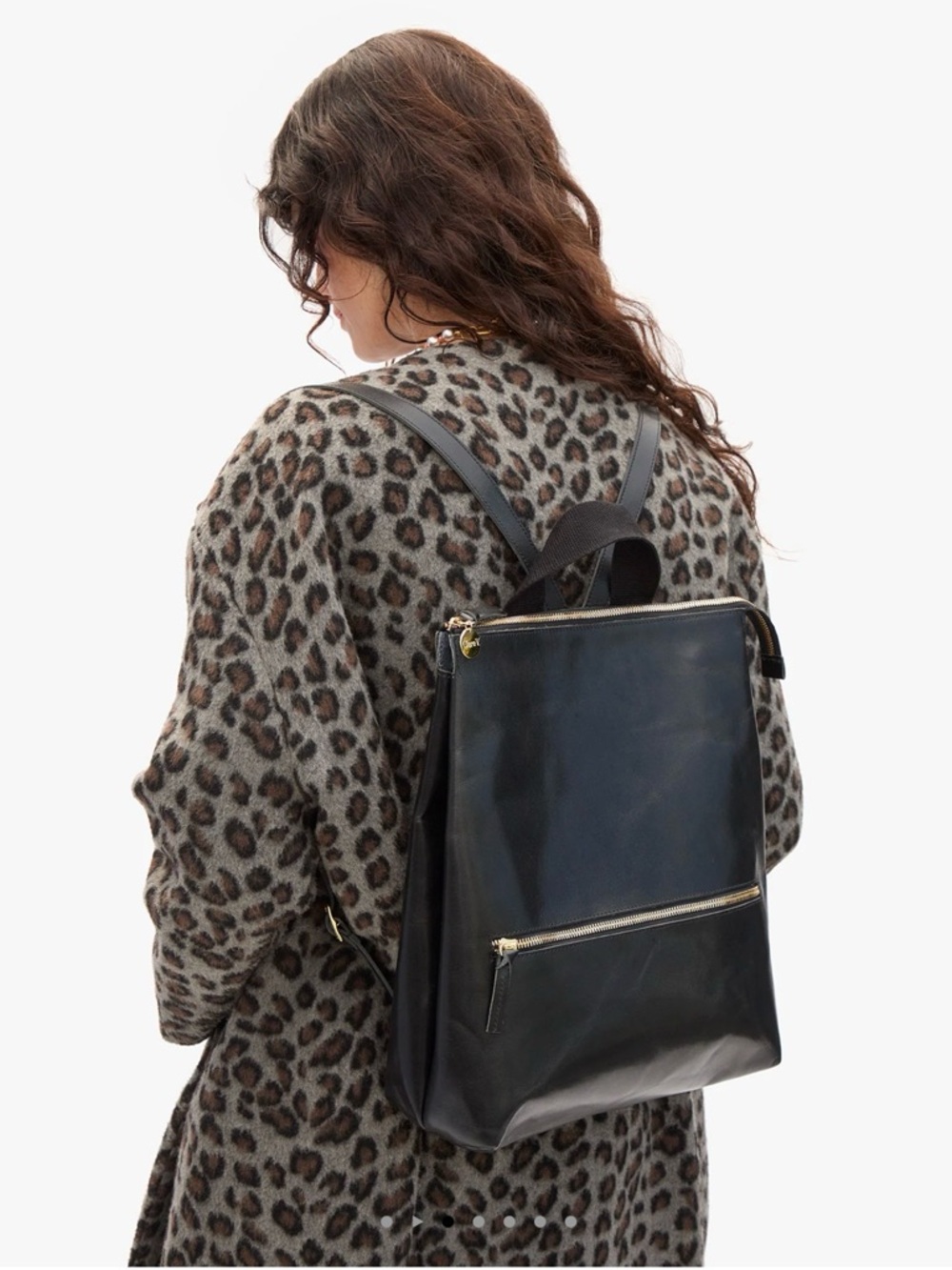 Clare V. Remi Backpack in Black Rustic Leather - Like New / Fits 14" Laptop - Picture 5 of 6
